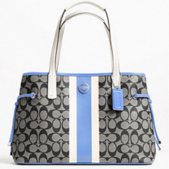 Coach Handbags - NEW Coach Signature Stripe PVC Stripe Carryall